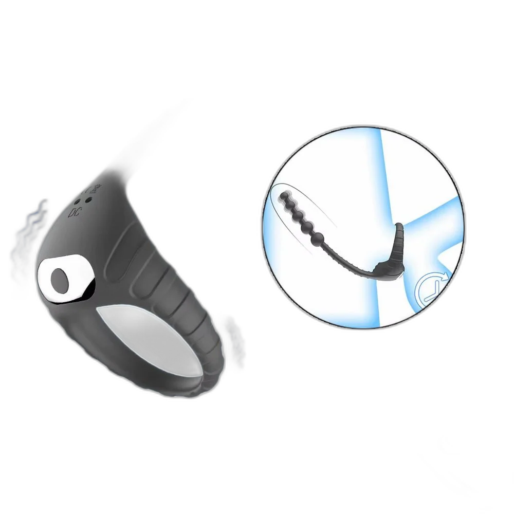 Dual Stimulation Cock Ring & Anal Beads - Image 6