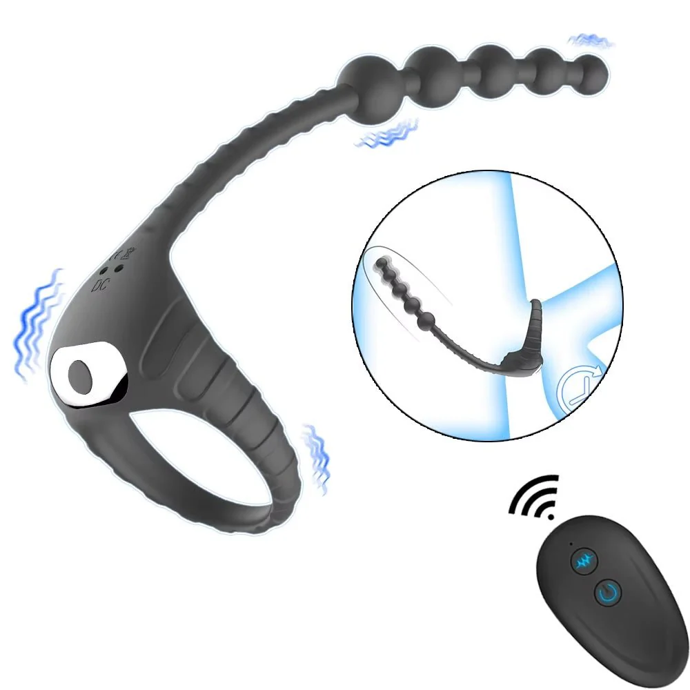 Dual Stimulation Cock Ring & Anal Beads - Image 8