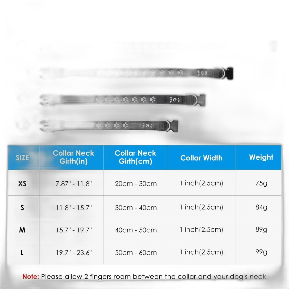 Paw Print Glow Collar - Image 3